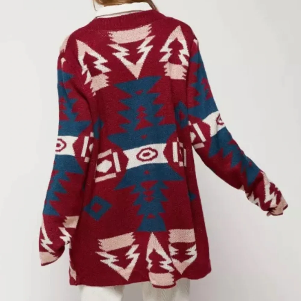 DAVI & DANI Aztec Embroidered Knit Cardigan - Picture 3 of 5